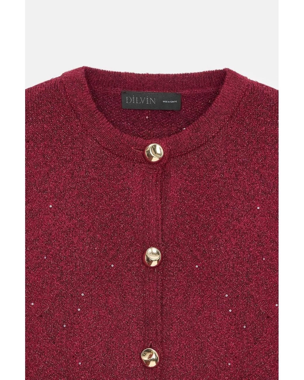 Dilvin Red Knit Cardigan