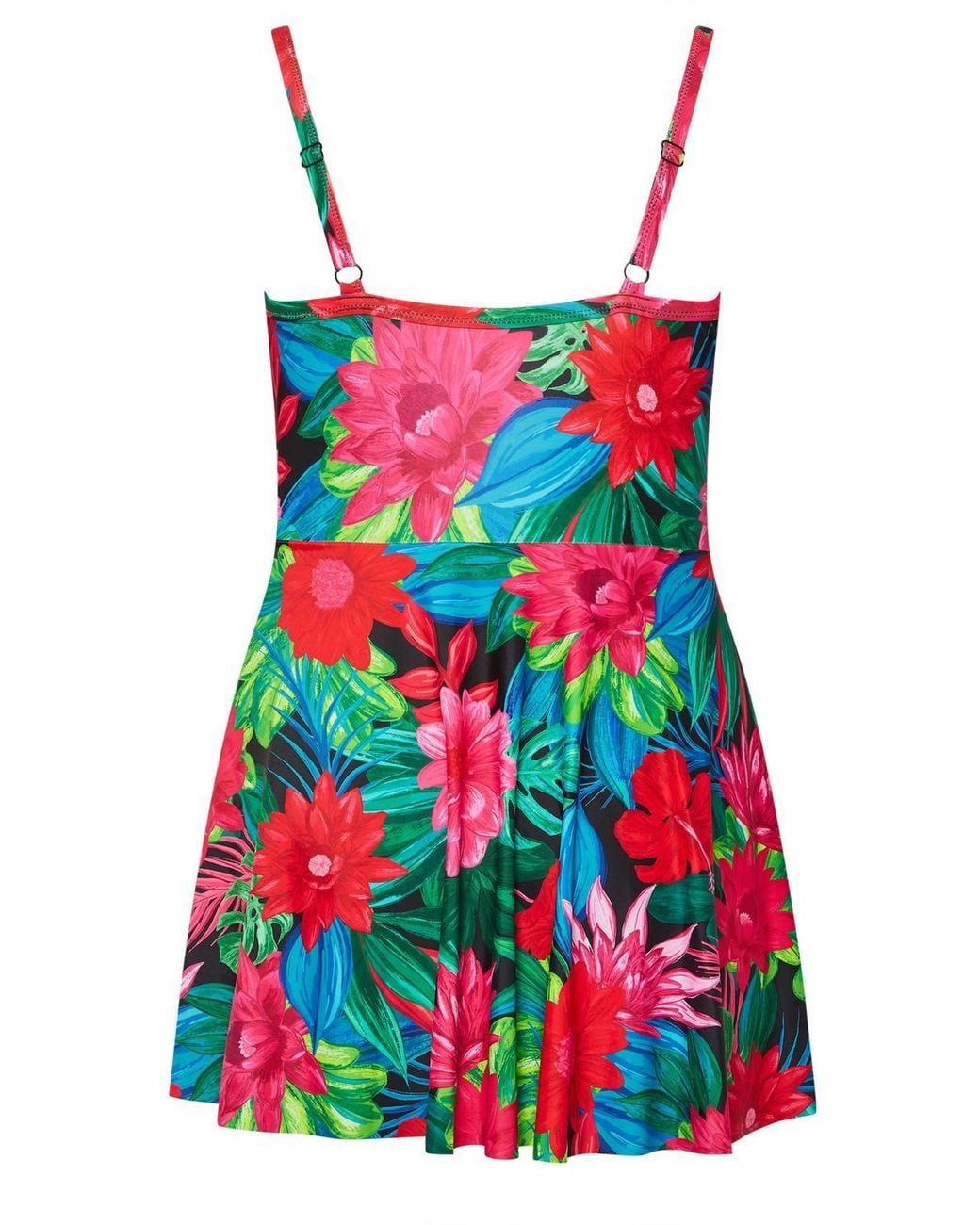 Yours Multicolor Tropical Print Swimdress