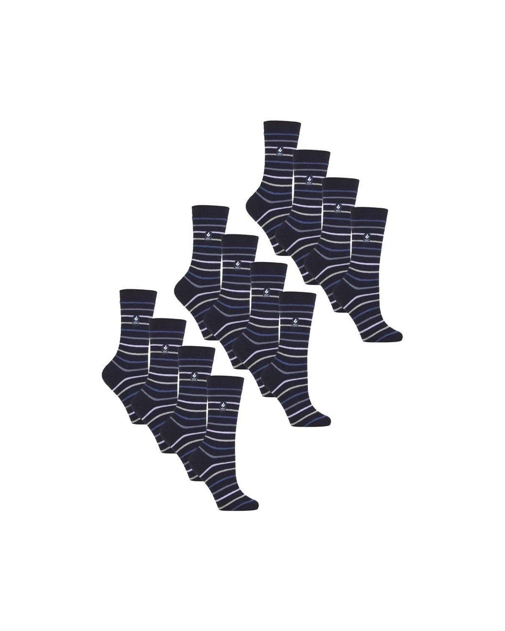 Heat Holders Blue 12 Pairs Ultra Lite Soft Thermal Socks