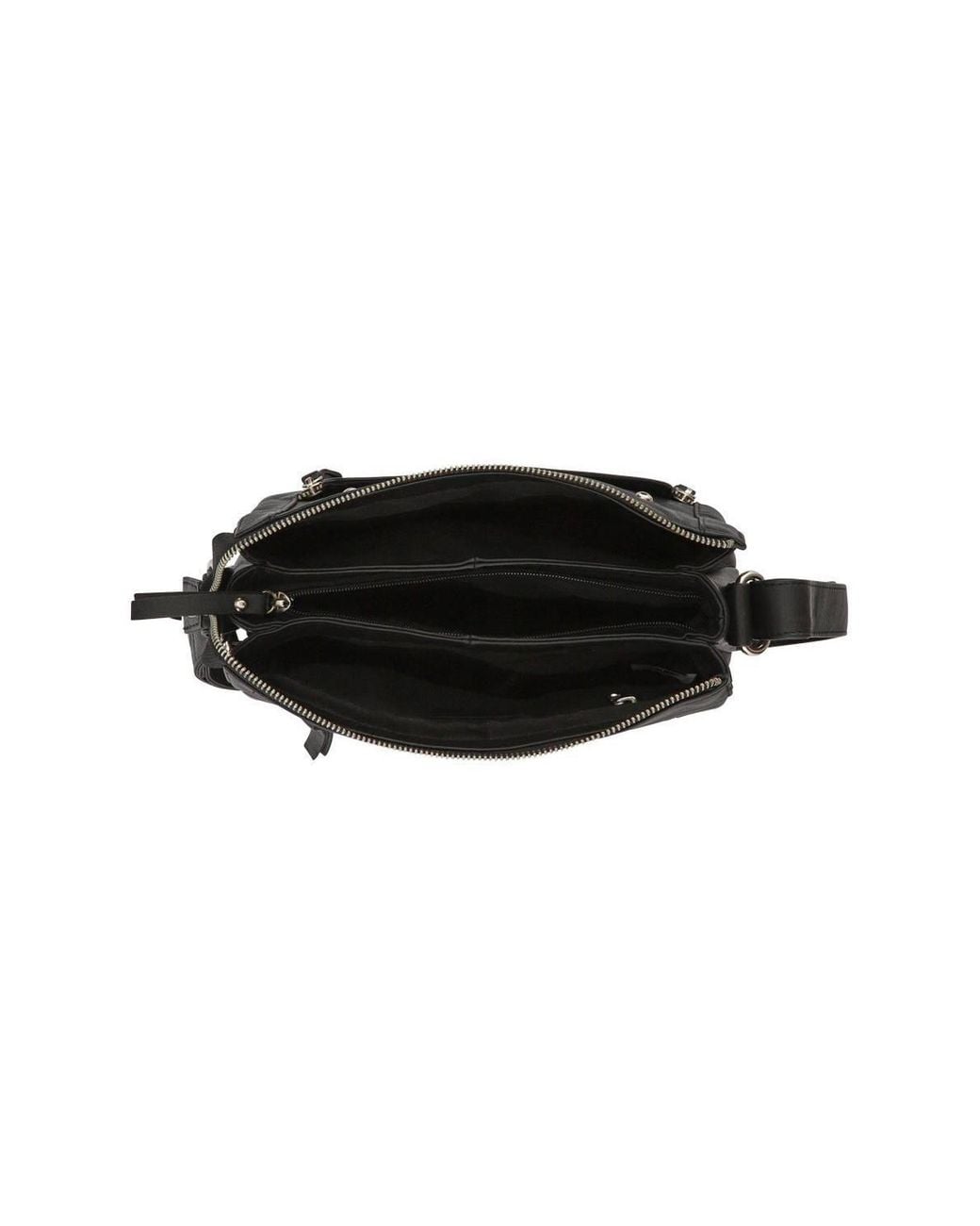 Pavers Black Adjustable Multi-Pocket Handbag
