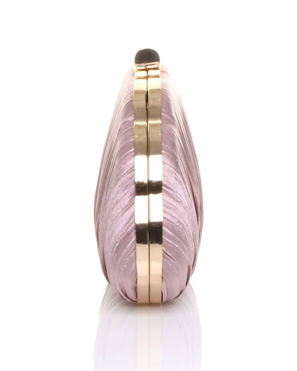 AJVANI Pink Evening Pleated Satin Prom Party Bag