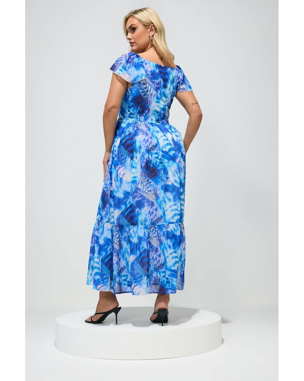 Yours Blue Abstract Maxi Dress