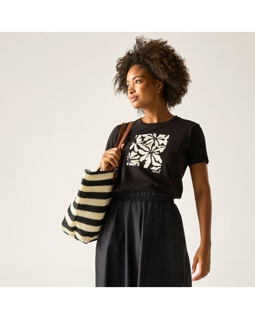 Regatta Black Filandra Ix Short Sleeved Graphic T-Shirt