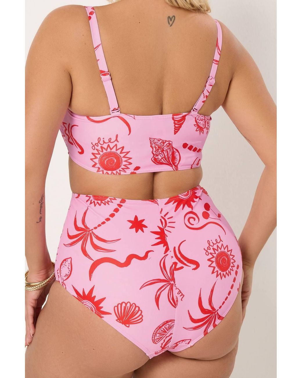 Yours Black Shell Print Super High Waist Bikini Brief