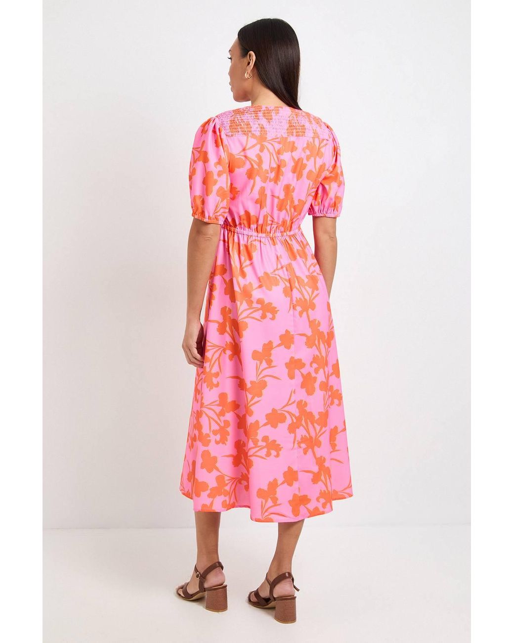 Wallis Red Summer Floral Tea Dress