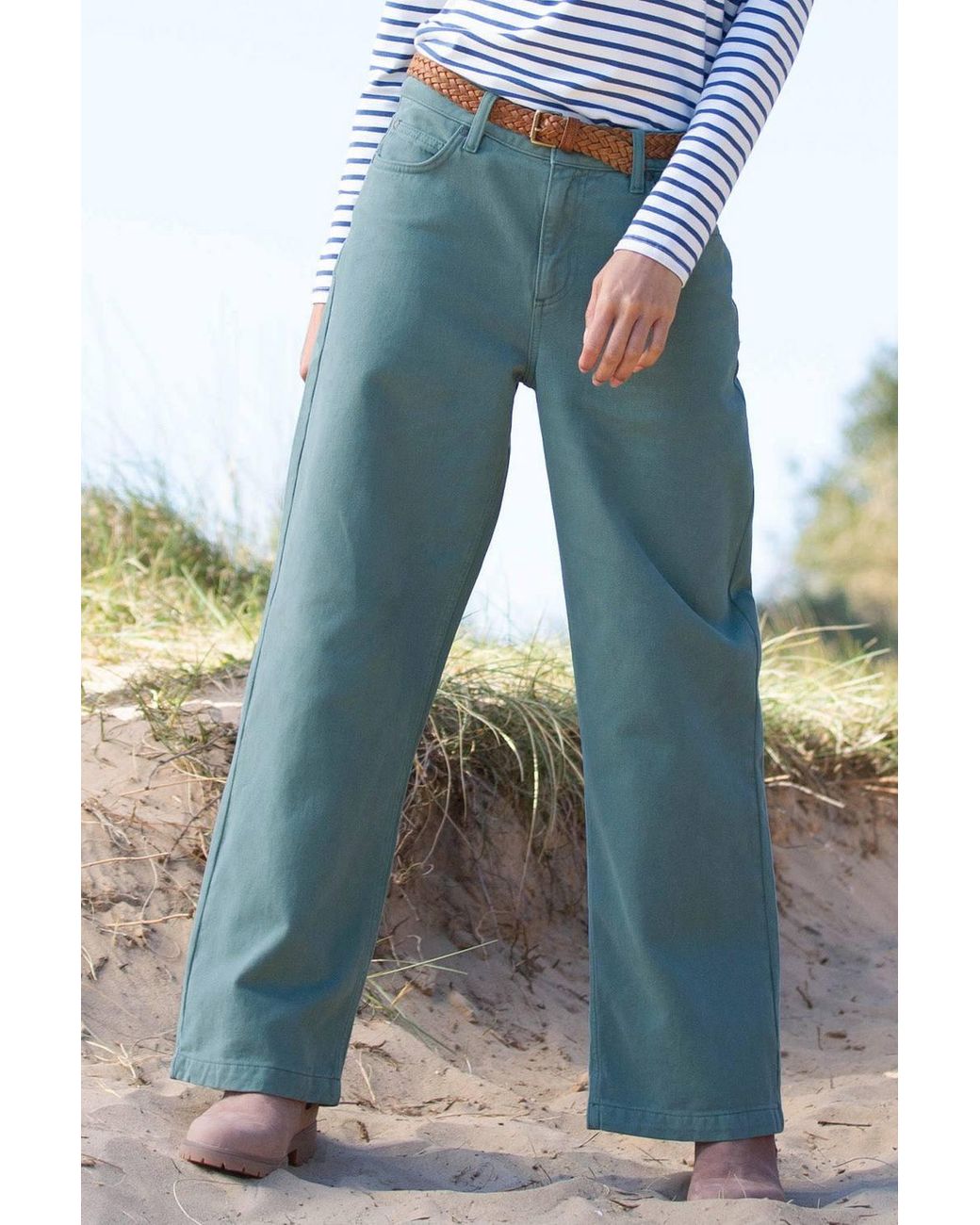 Kite Blue Wareham Wide Leg Twill Jeans