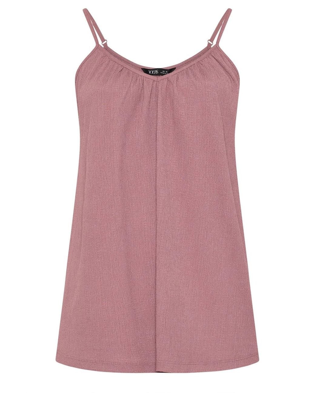 Yours Pink Gathered Textured Cami