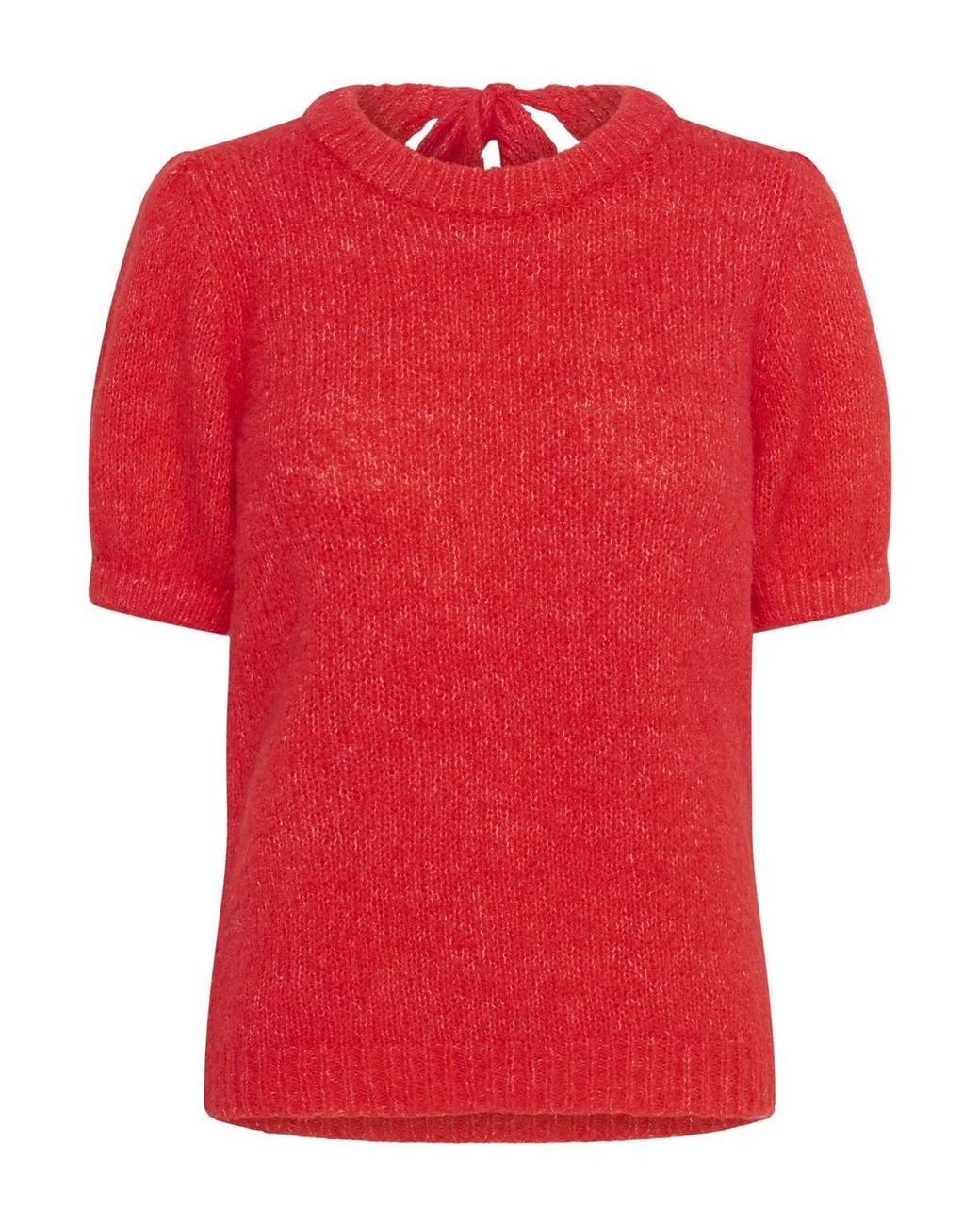 Kaffe Red Kaemilie Tie Back Half Sleeves Pullover
