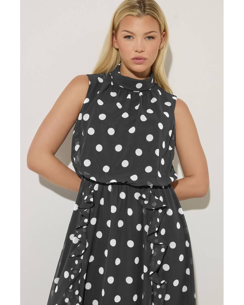 Star by Julien MacDonald Black Polka Dot Maxi Dress