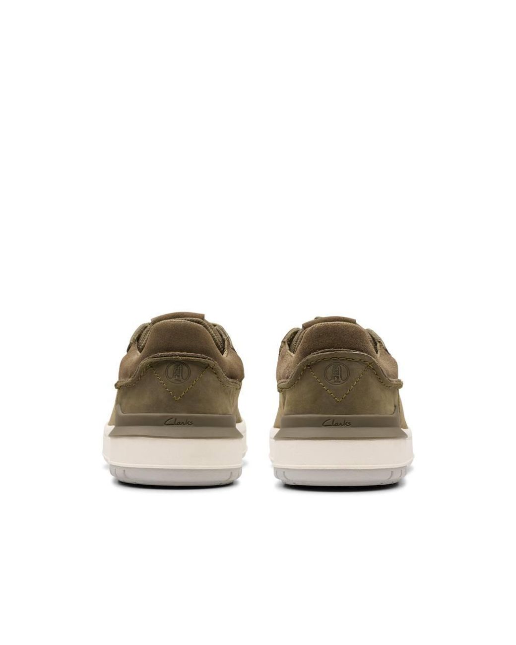 Clarks Brown Courtlite 2 Run Nubuck Trainers, Lace Up for men