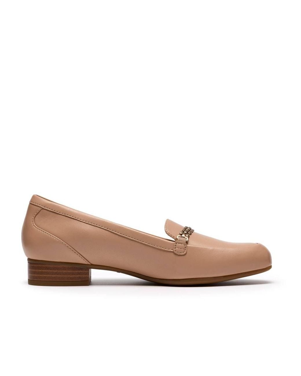 Clarks Brown Juliet Mia Leather Loafers, Slip Ons
