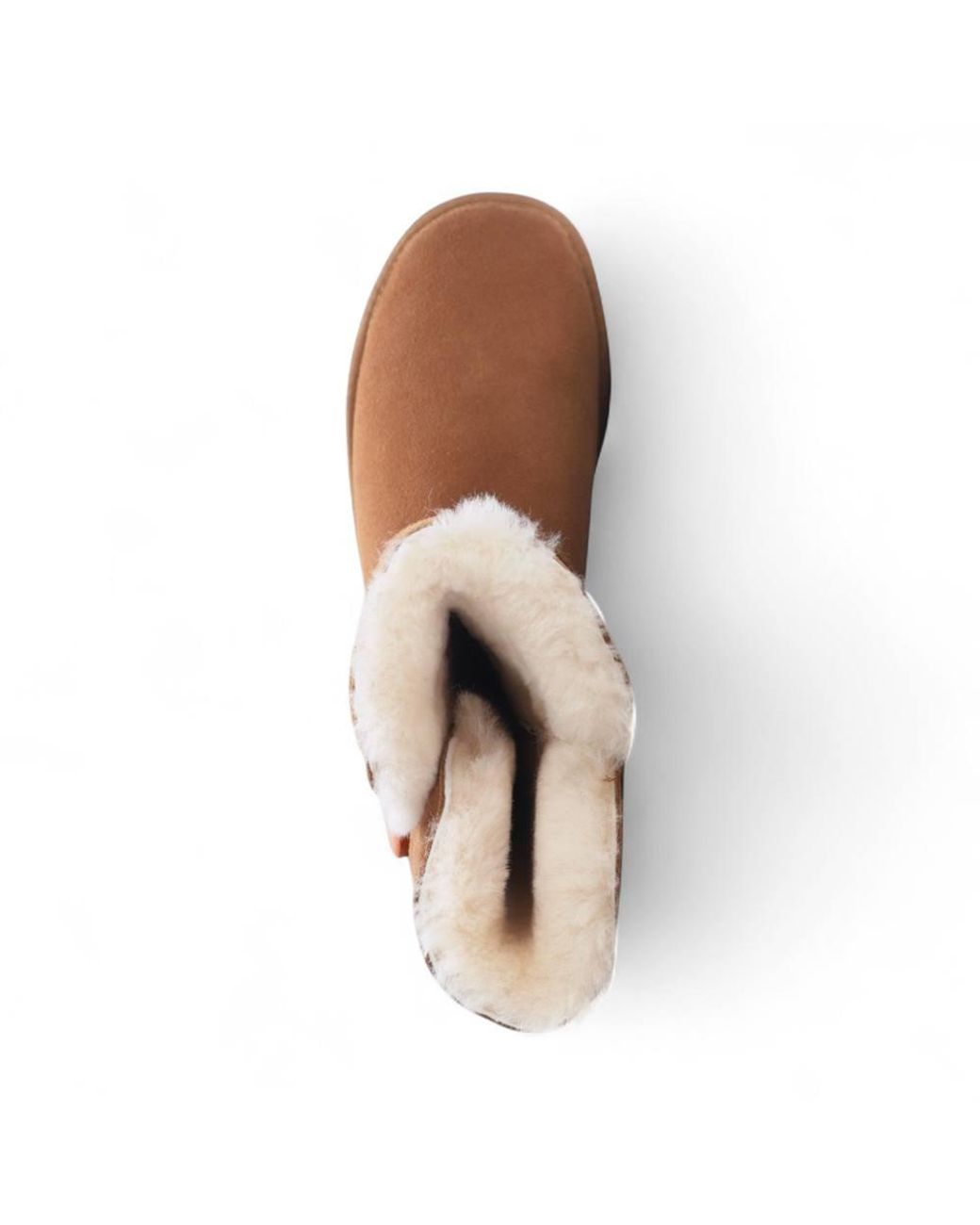 Infinity Leather Brown Sheepskin Suede Button Warm Winter Calf Boots