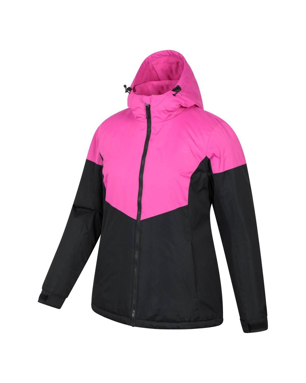 Mountain Warehouse Black Thermal Padded Insulation Adjustable Hood Plain Ski Jacket & Pants Set