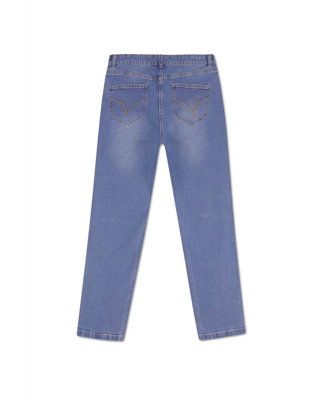 Enorsia Blue Distressed Straight Jeans