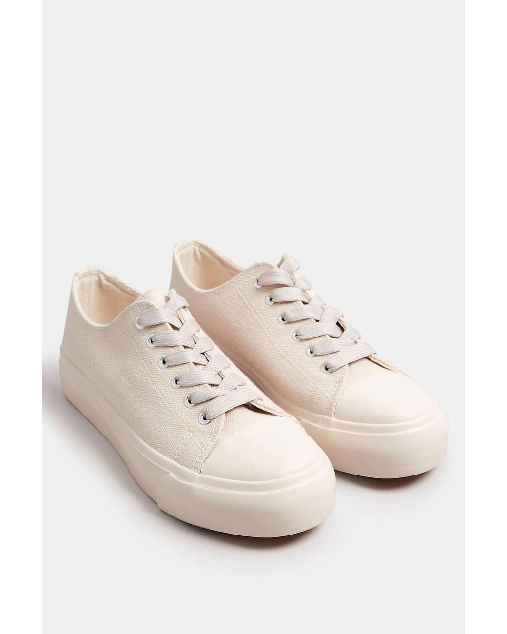 Long Tall Sally Blue Canvas Flatform Trainers