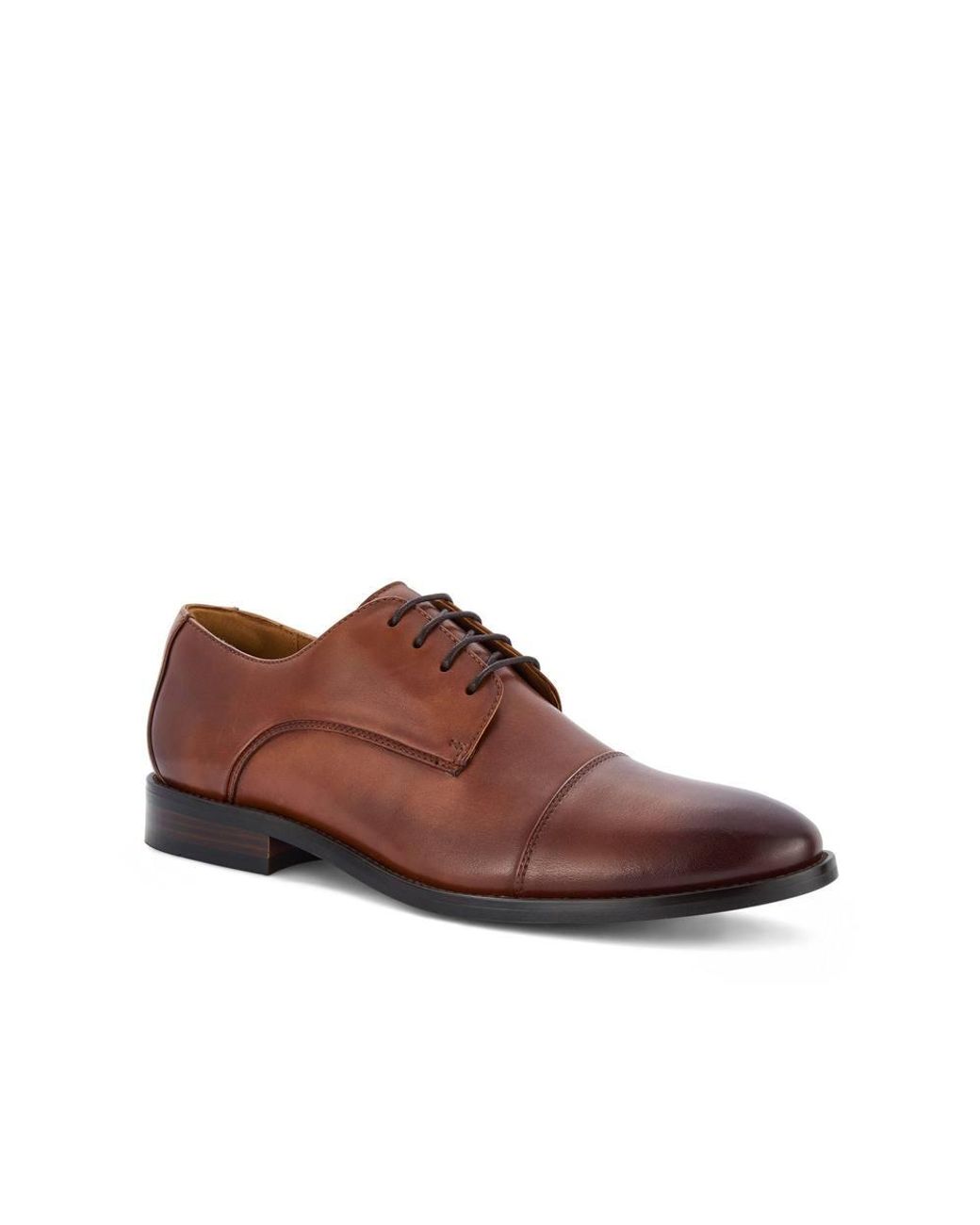 Clarks Brown Banstead Cap Tan Leather Derby Shoes, Lace Up for men
