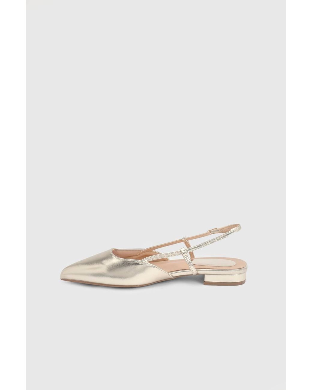 Dorothy Perkins Metallic Bianca Faux Leather Pointed Sling Back Flats