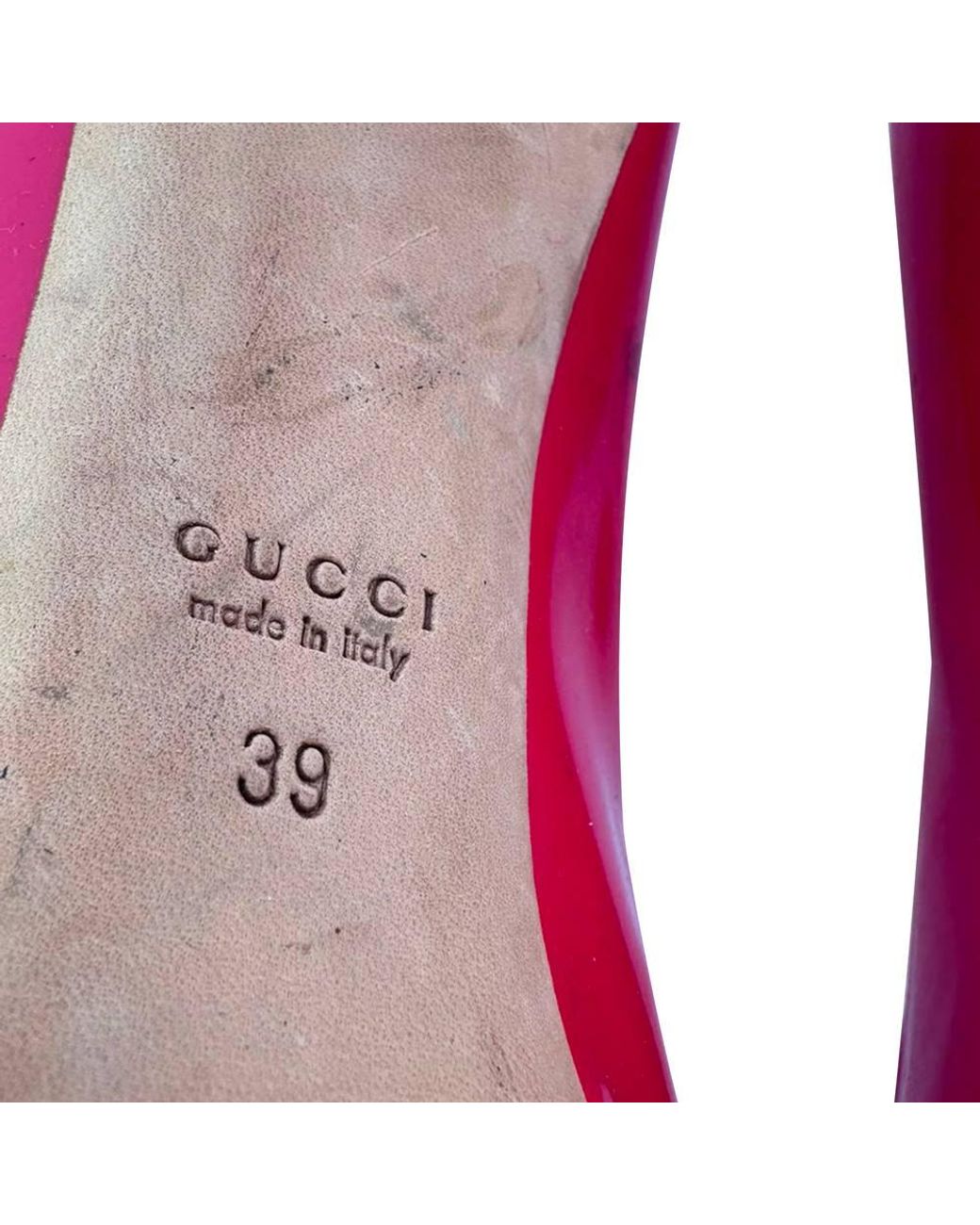 Gucci Red Preloved New Hollywood Horsebit Peep Toe Pumps
