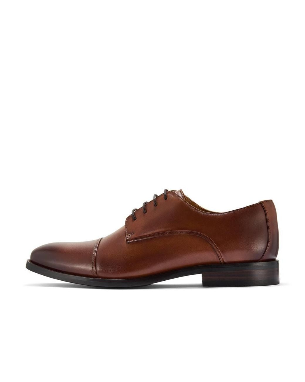 Clarks Brown Banstead Cap Tan Leather Derby Shoes, Lace Up for men