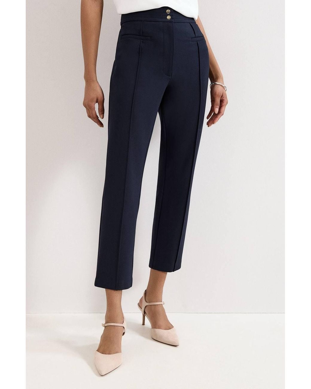 Phase Eight Blue Keri Tailored Cropped Trousers
