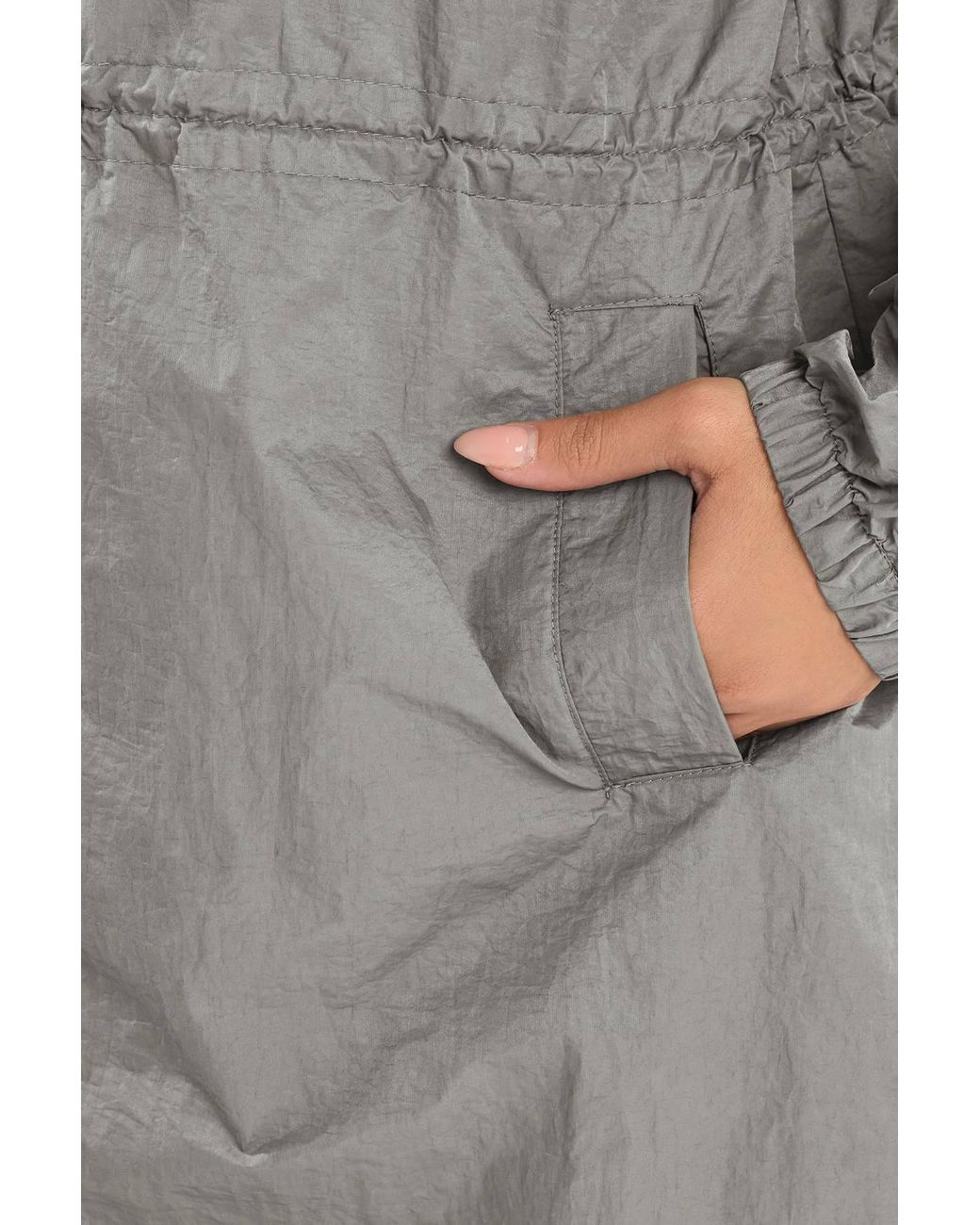 Yours Gray Lightweight Longline Parka Jacket