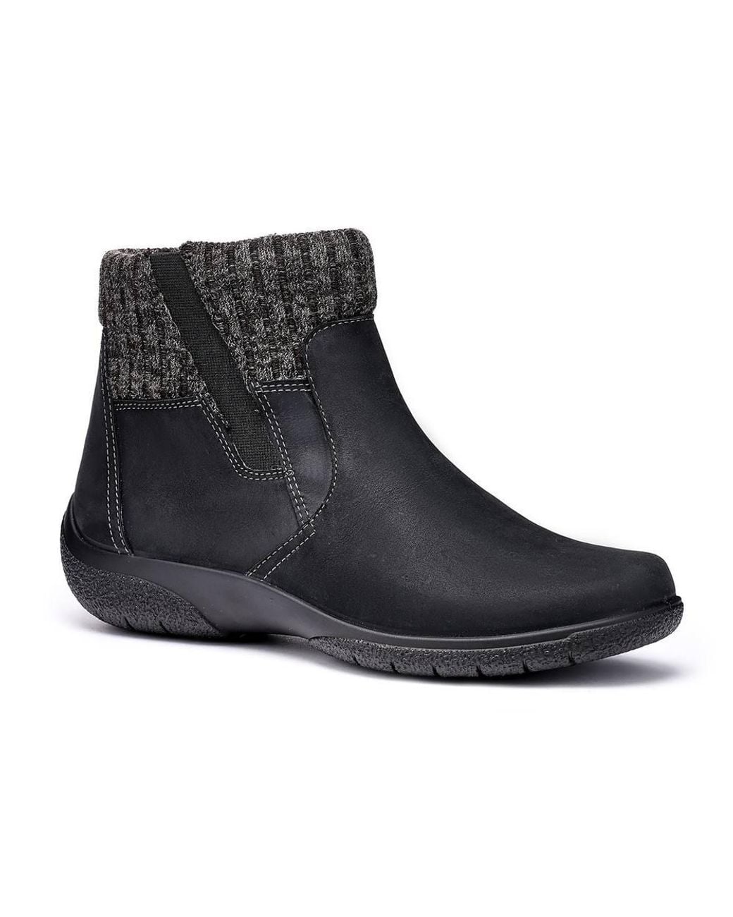 Hotter Black Wide Fit 'Malham' Ankle Boots
