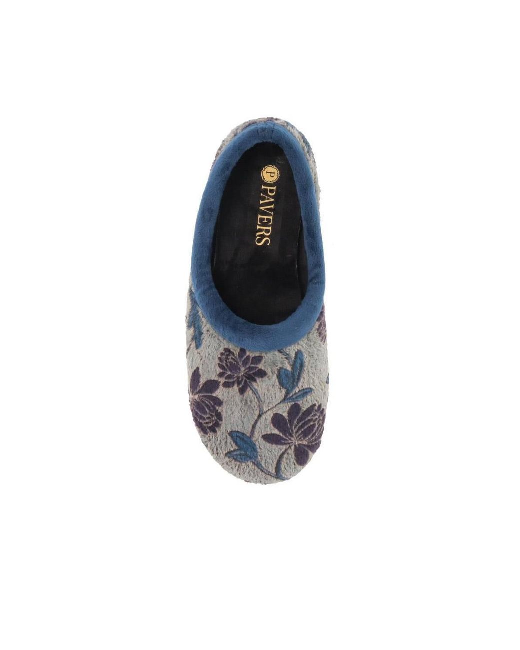 Pavers Blue Faux-Fur Full Slippers