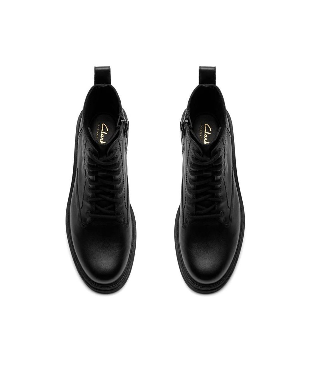 Clarks Black Orinoco 3 Style Leather Ankle Boots, Lace Up