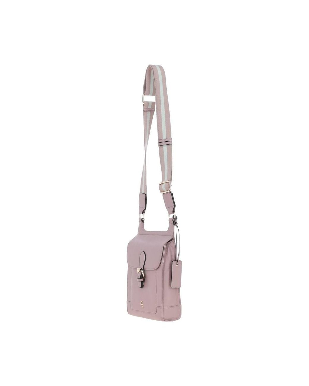Ashwood Leather Pink 'Eclisse Cuoio' Real Leather Crossbody Bag