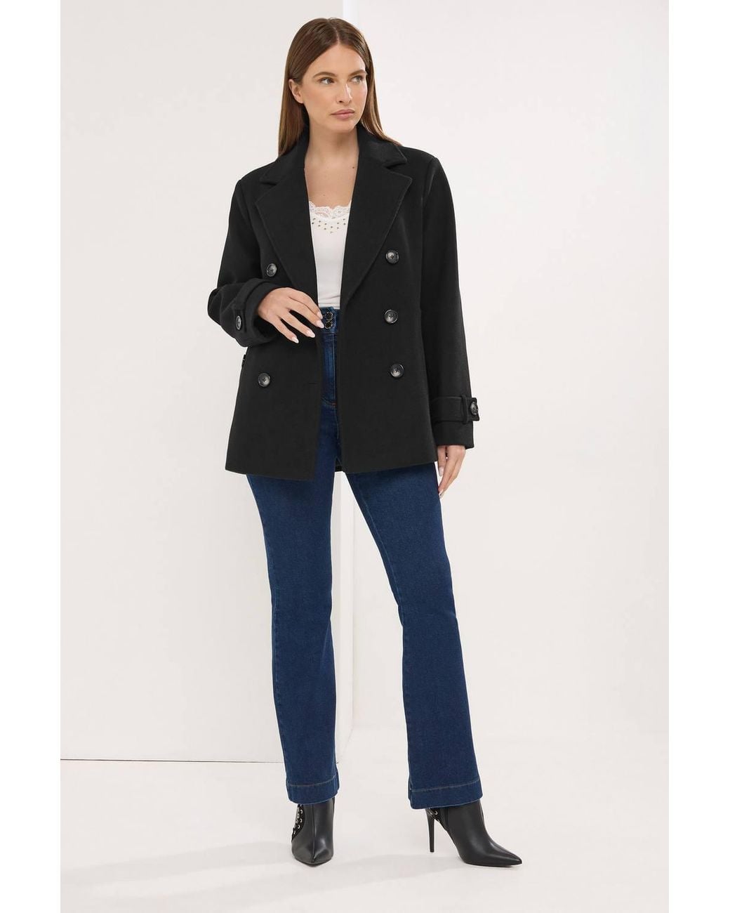 Star by Julien MacDonald Black Pea Coat
