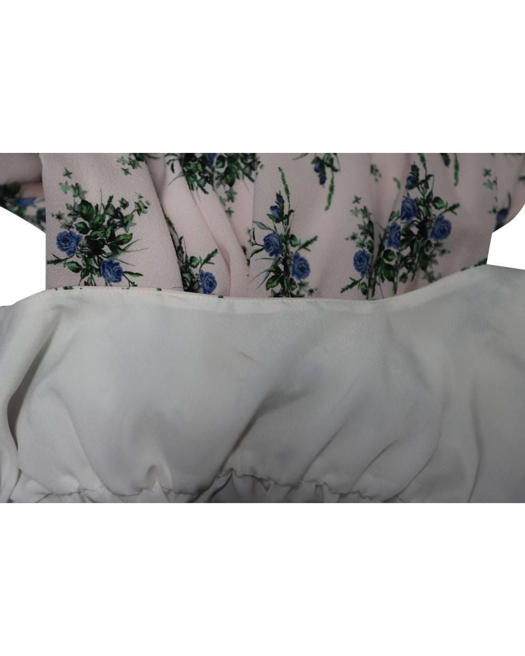 Emilia Wickstead Gray Preloved Giovanna Floral Printed Smocked Waist Midi Dress