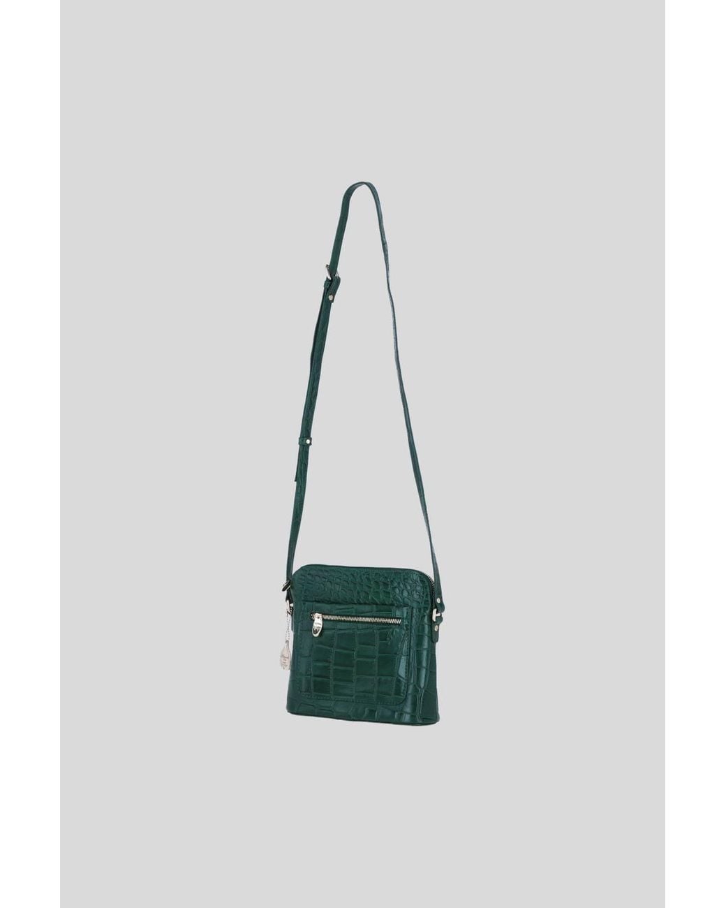 Ashwood Leather Green Genuine Leather Crossbody Bag W/ Adjustable Strap