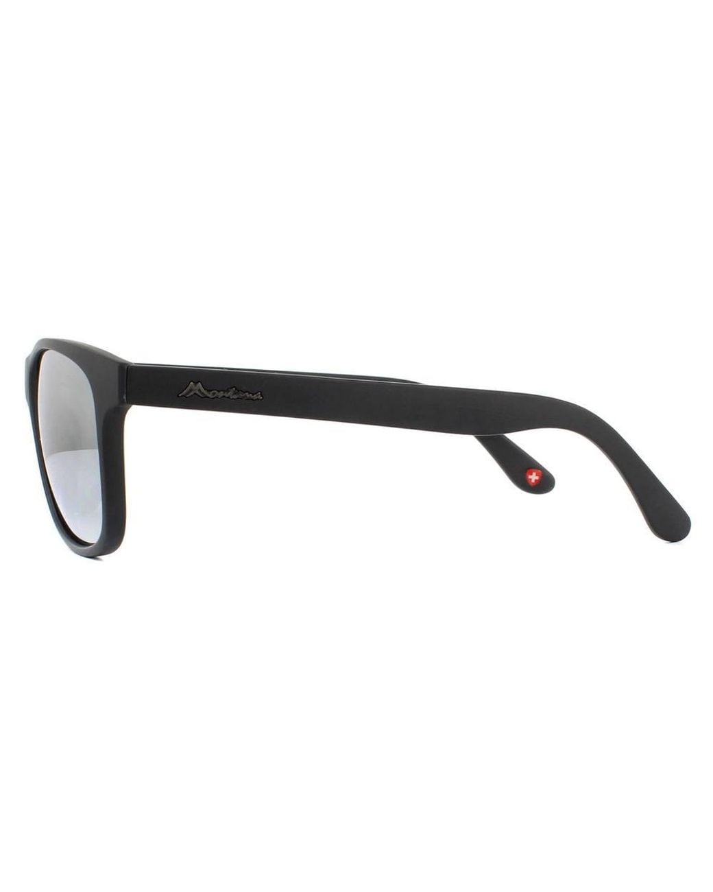 Montana Black Rectangle Mirror Sunglasses
