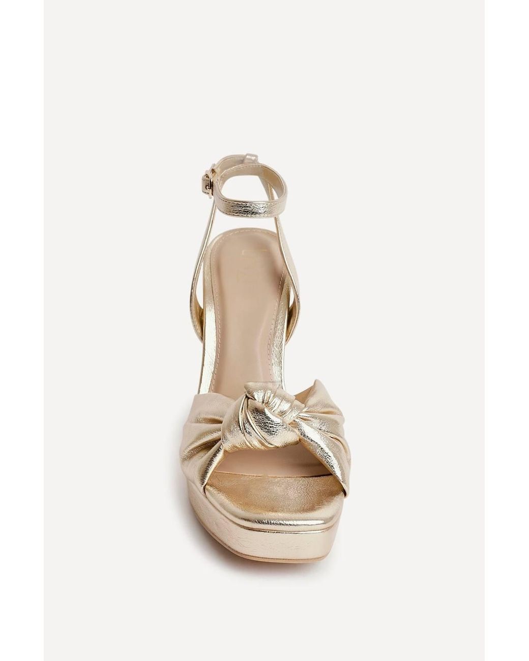 Linzi Natural Ruba Knotted Platform Heels
