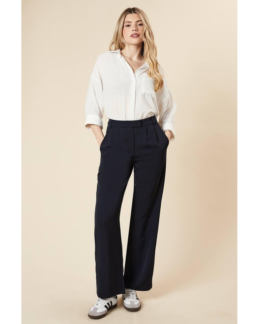 Dorothy Perkins Blue Straight Leg Pants
