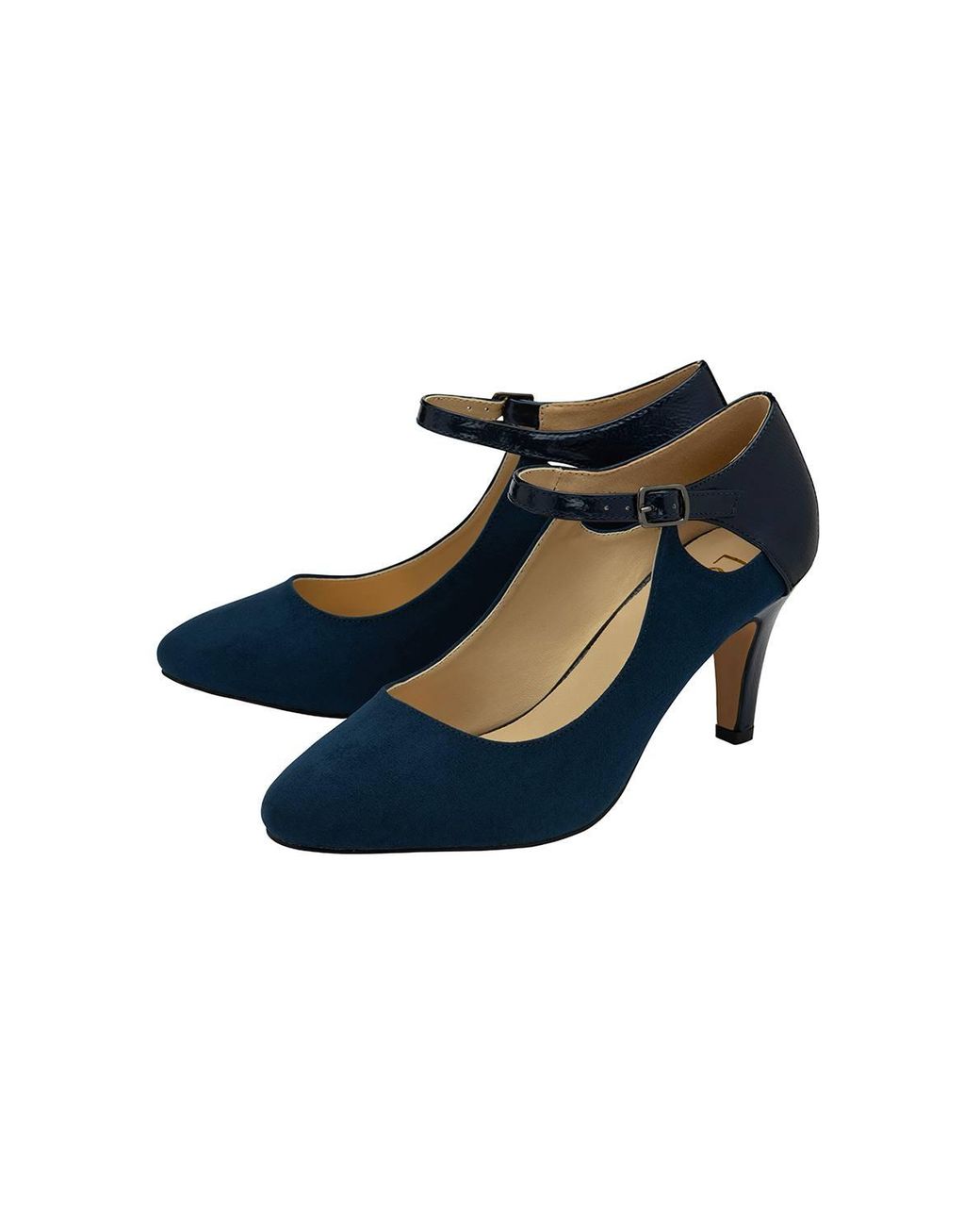 Lotus Blue 'Peaches' Round-Toe Heeled Shoes