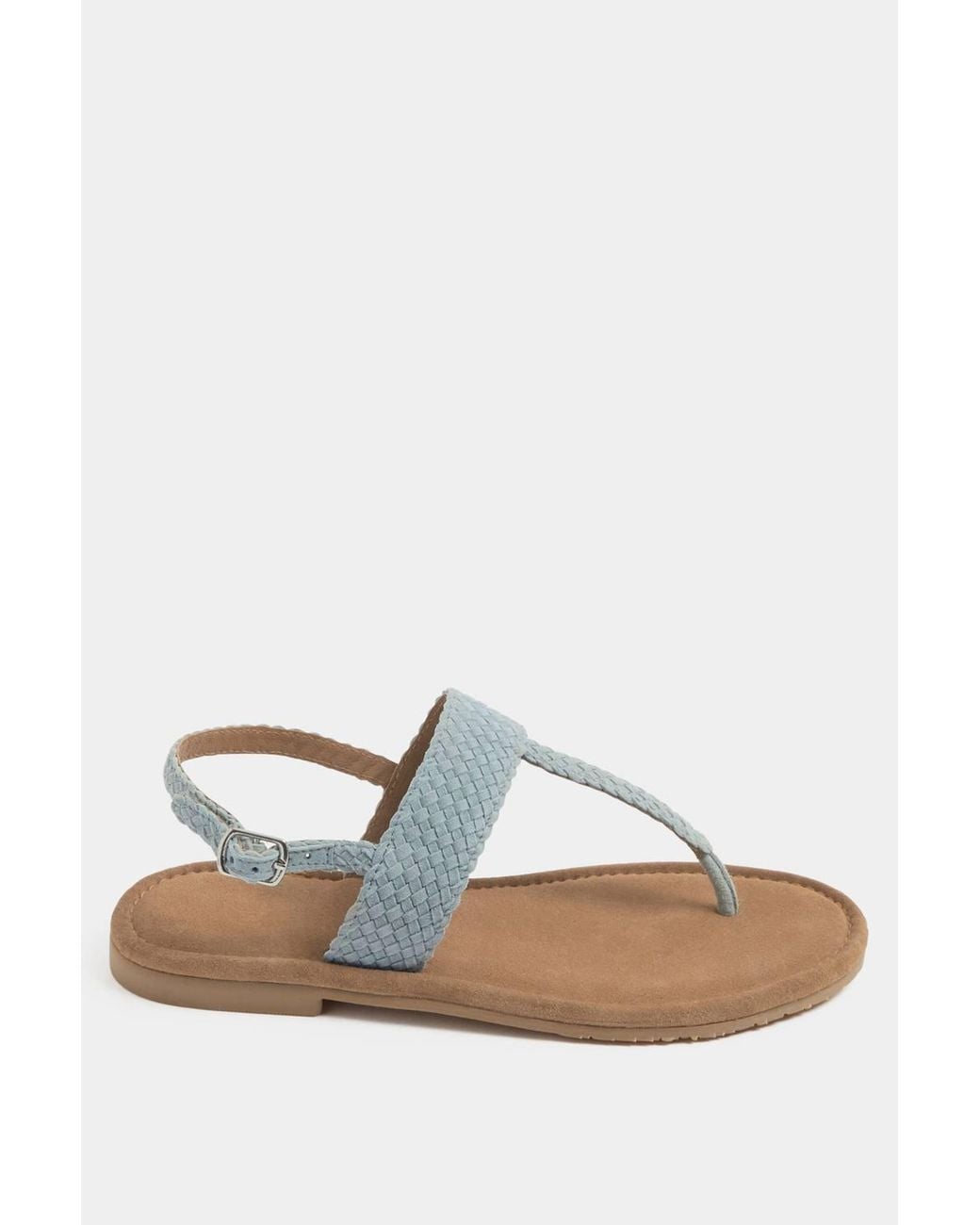 Yours Blue Woven Toe Post Sandals