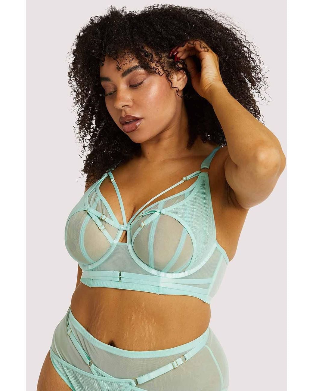 Playful Promises Blue Eddie Crossover Wrap 'Bra'