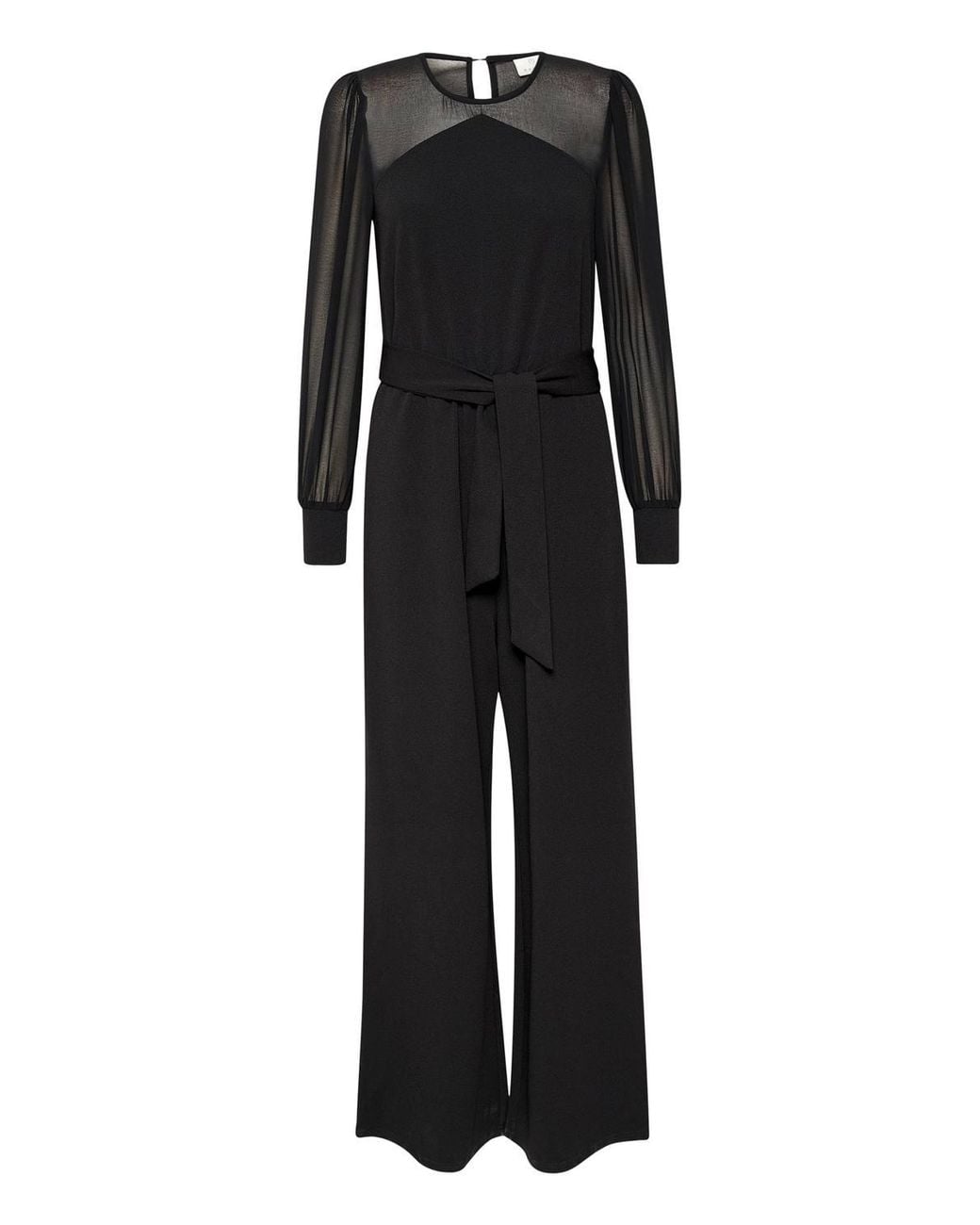 Kaffe Blue Emily Long Sleeve Belted Jumpsuit