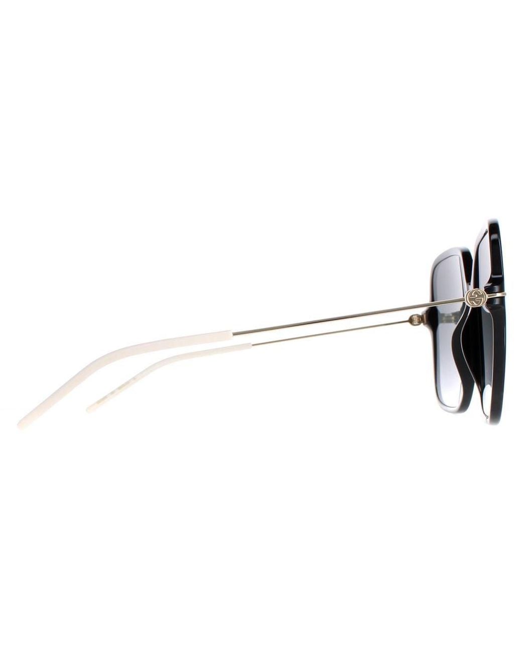Gucci Black Square Shiny & Gradient Gg1267S