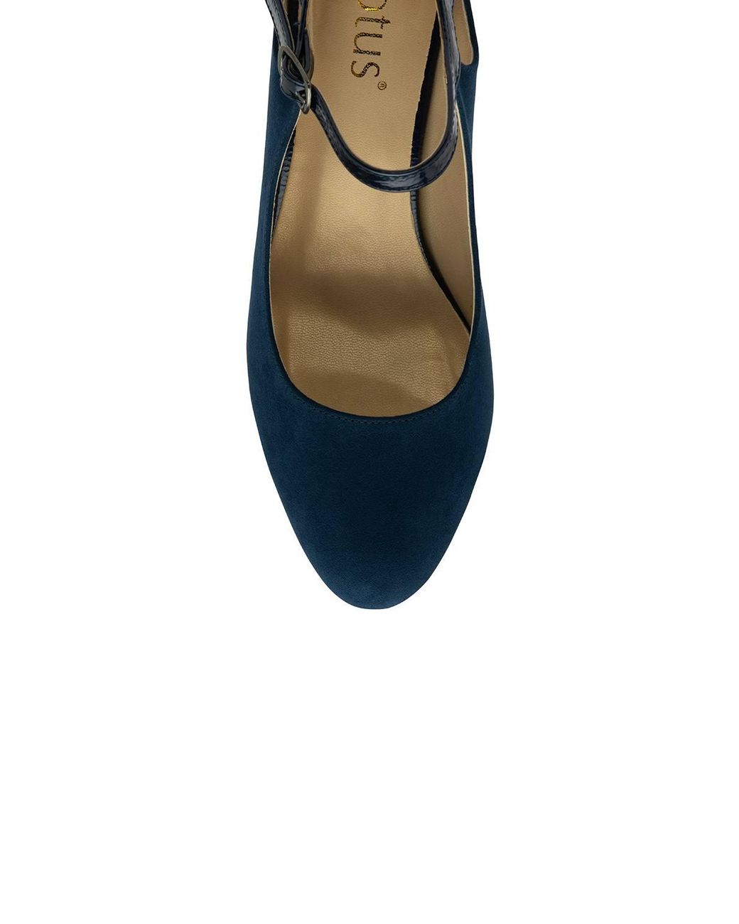 Lotus Blue 'Peaches' Round-Toe Heeled Shoes