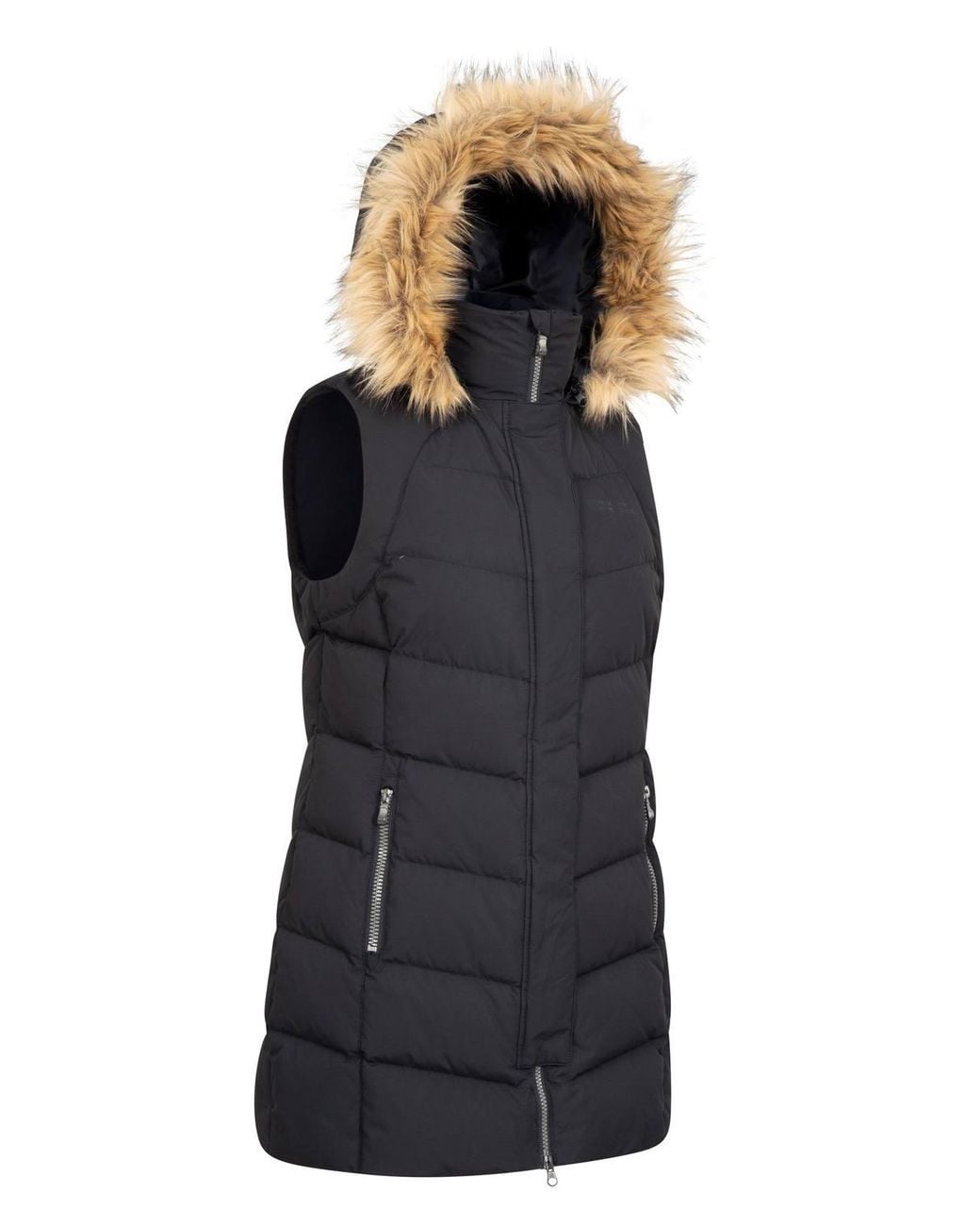 Mountain Warehouse Blue 'Isla Extreme' Water Resistant Full Zip Padded Hooded Winter Gilet