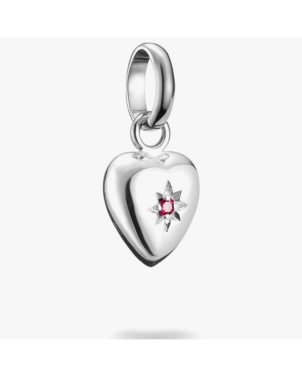 Thomas Sabo Metallic Charm Club Connect Cubic Zirconia Heart Charm Cc1234-011-10