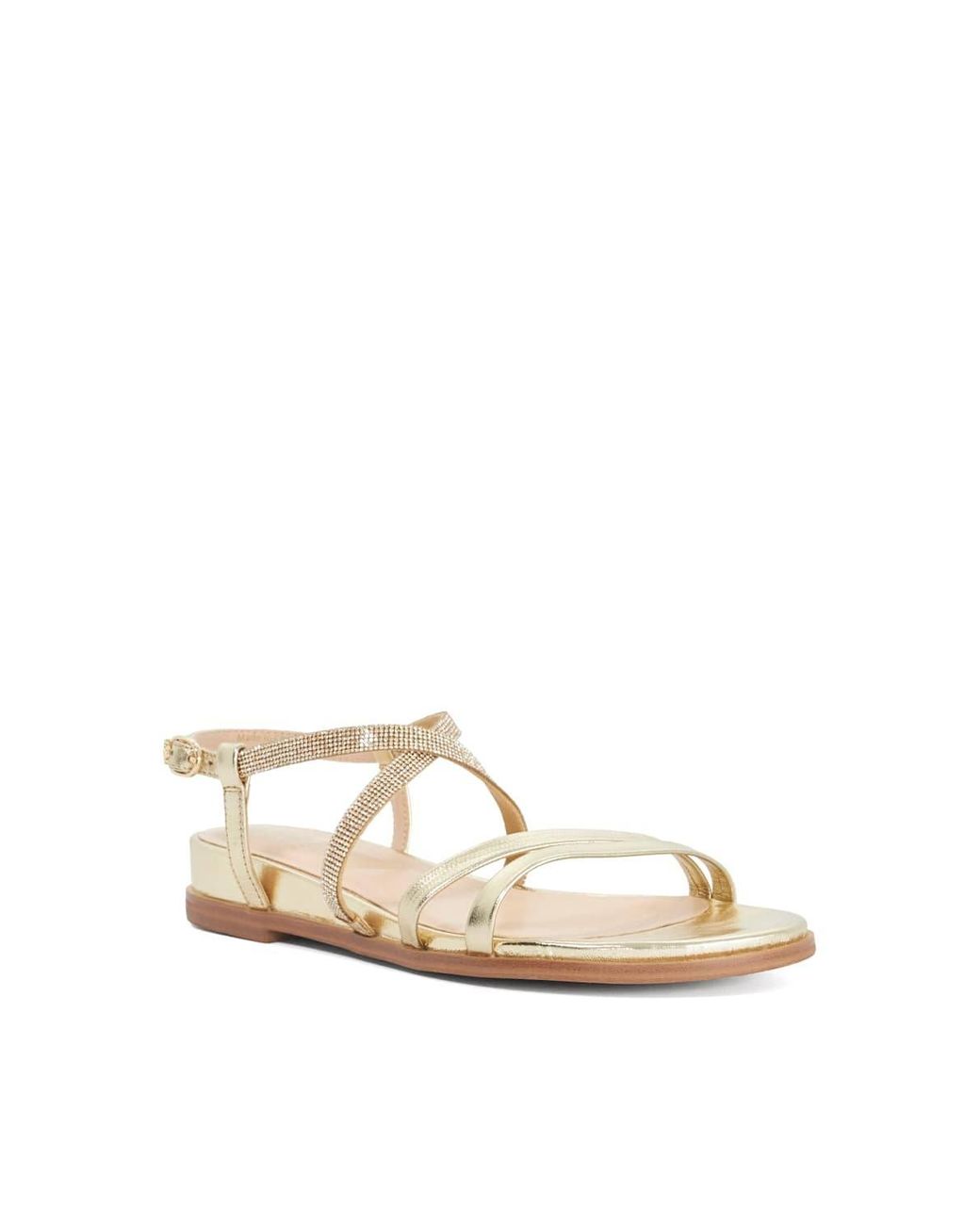 Dune Multicolor Wide Fit 'Lexia' Leather Sandals