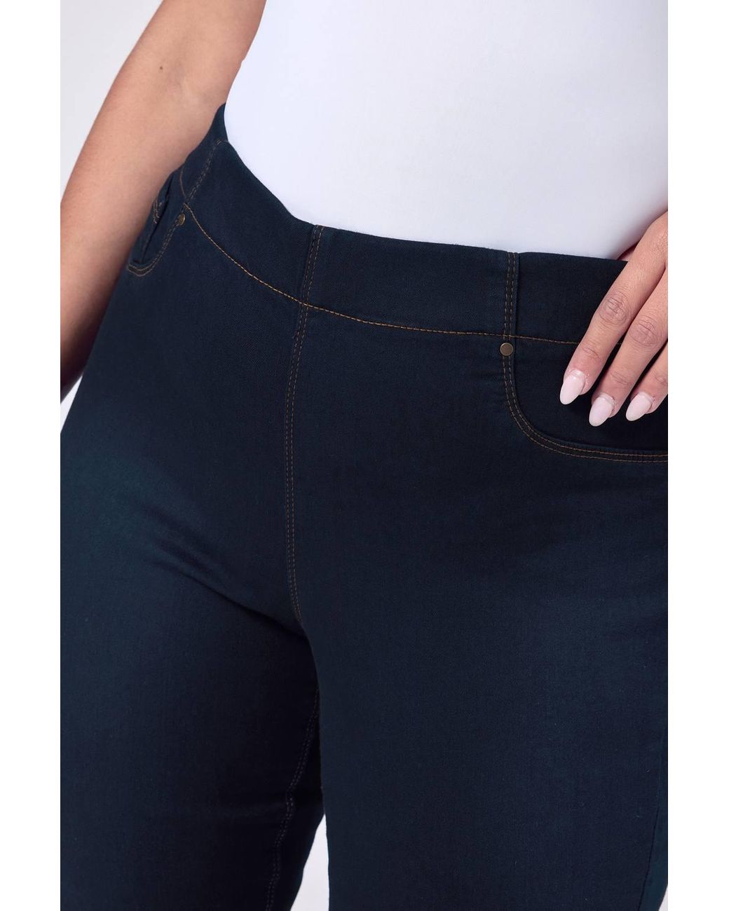 Yours Blue Pull On Jeggings