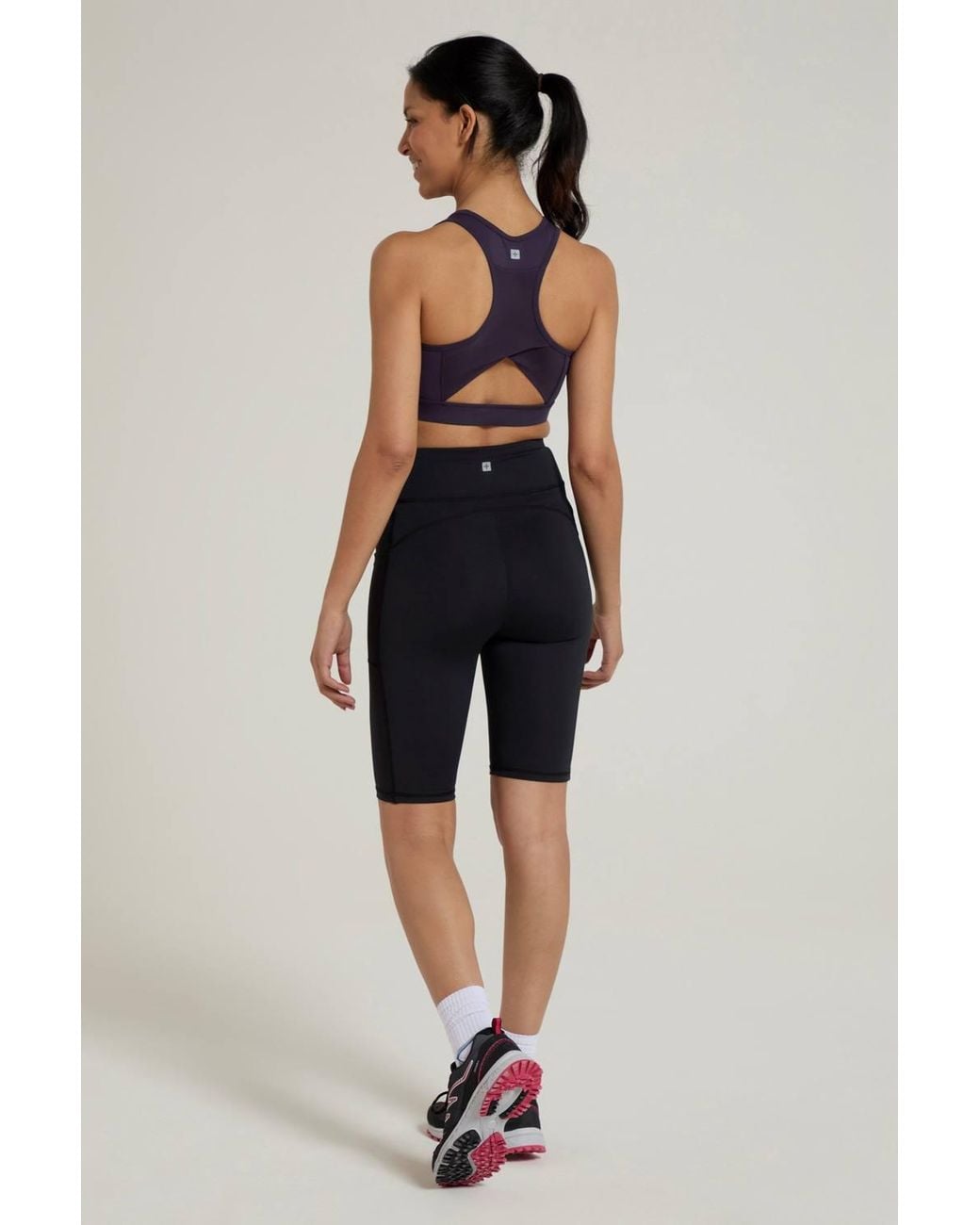 Mountain Warehouse Blue 'Bounce' Quick Dry High Waisted Gym Legging Shorts