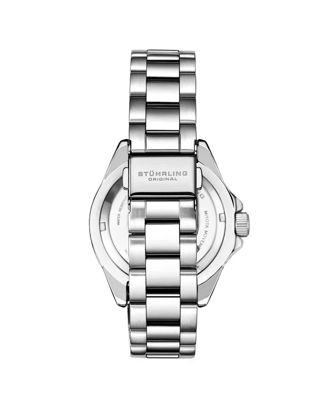 Stuhrling Blue Starsea Ladies' Quartz Fashion Diver Watch W/ Stainless Steel Link Bracelet