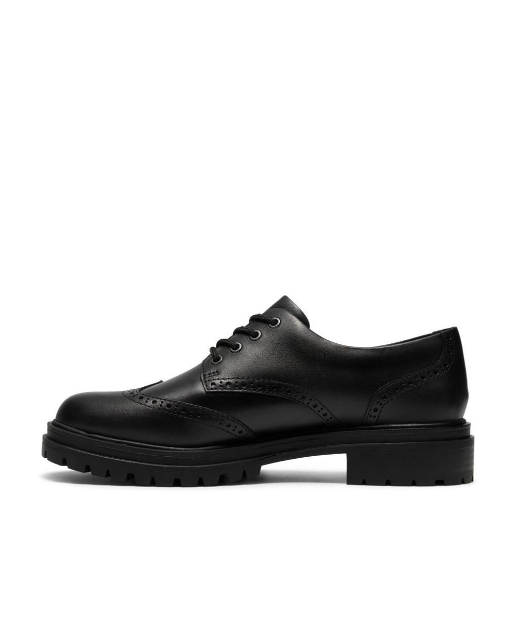Clarks Black Brena Lace Leather Derby Shoes, Lace Up