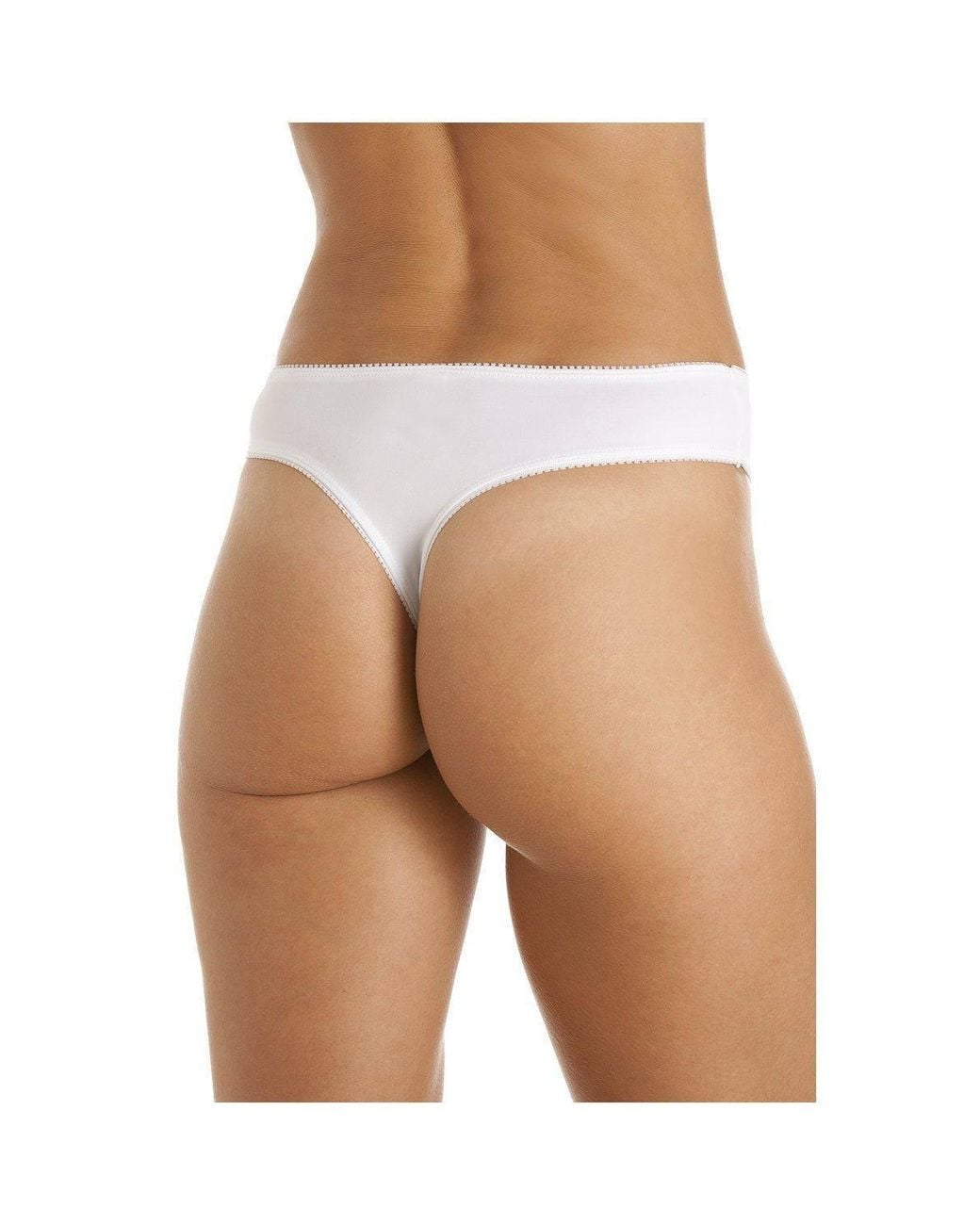 CAMILLE White Two Pack Micro-Fibre Control Thongs