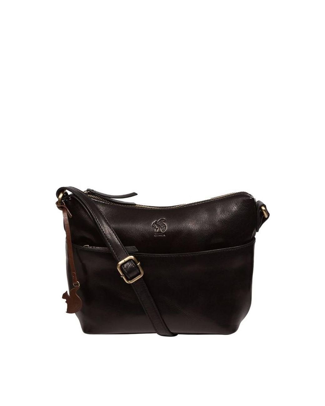 Conkca Blue 'Merrill' Leather Cross Body Bag